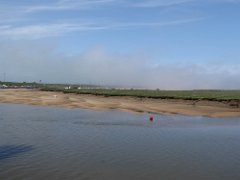 P1000610 : Wells-next-the-Sea, fog, mist, sea mist, sea-mist curling in from sea